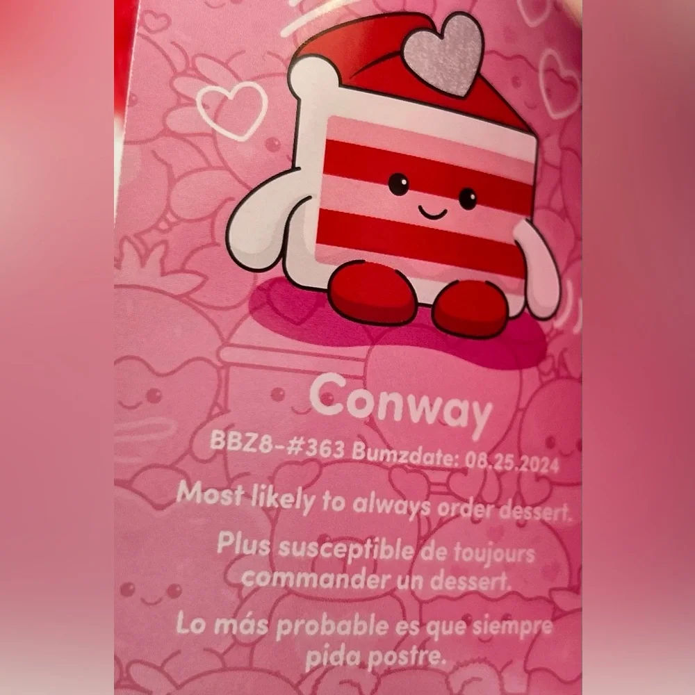 SweetBumz Conway the Cake Plushie Bum Bumz by Russ Pink Red Kawaii NEW